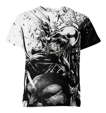 Batman Batsignal Black and White Shirt