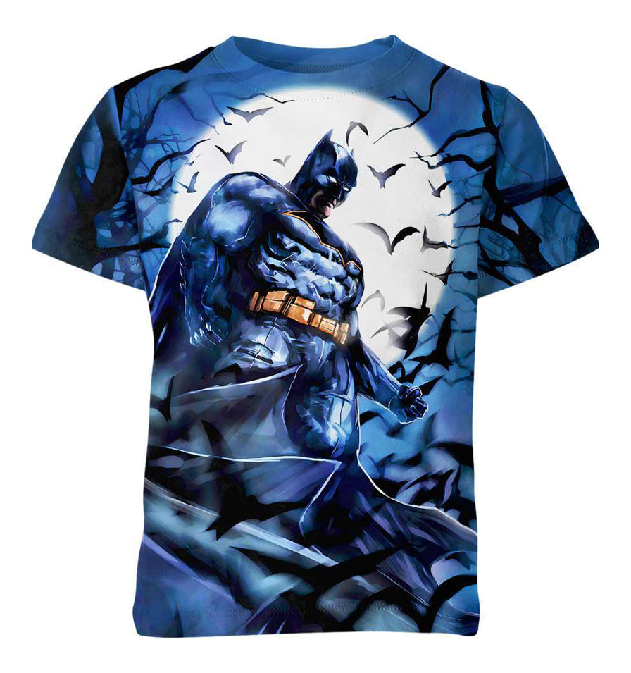 Batman Classic Blue Bat Look Down Shirt