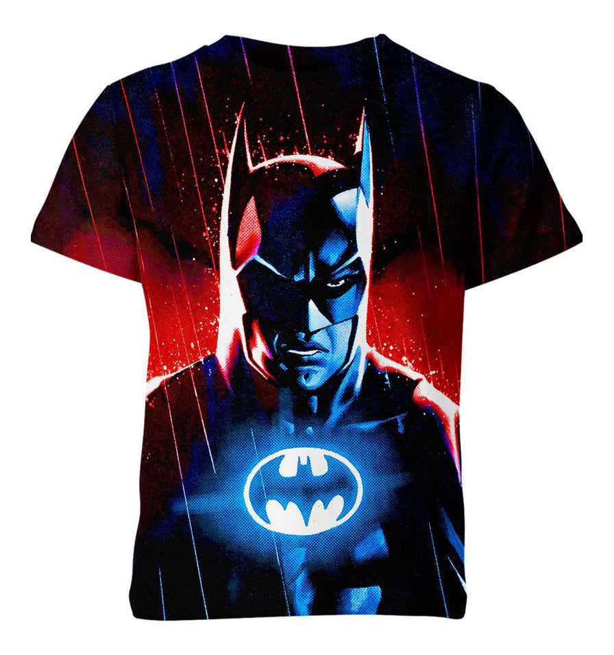 Batman Red Rain Glow Logo Half Body Shirt