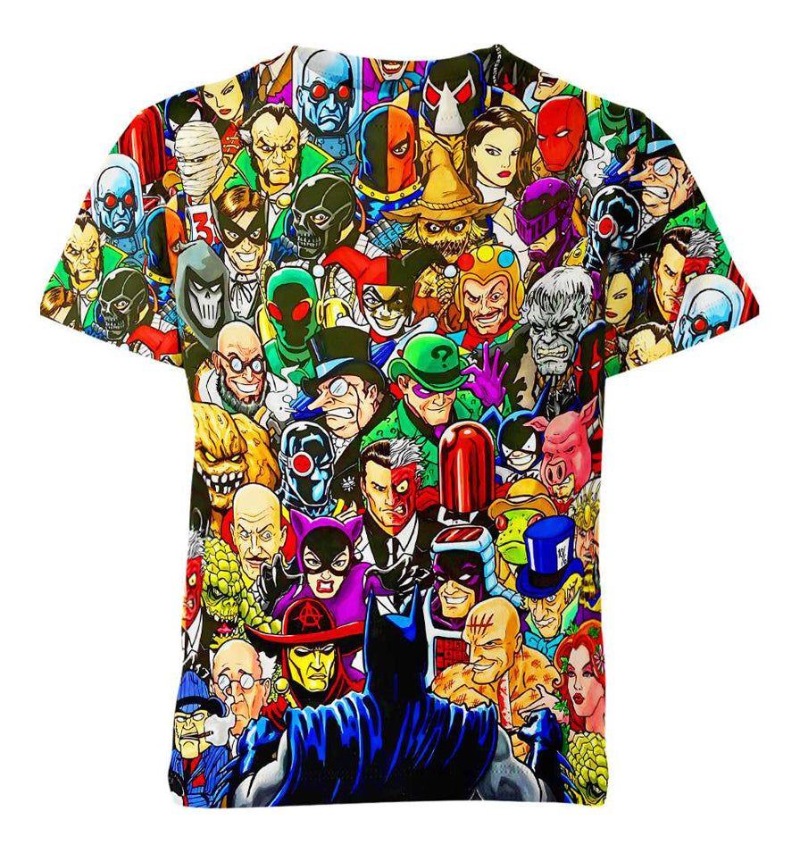 Batman Vs All Villain Comic Shirt