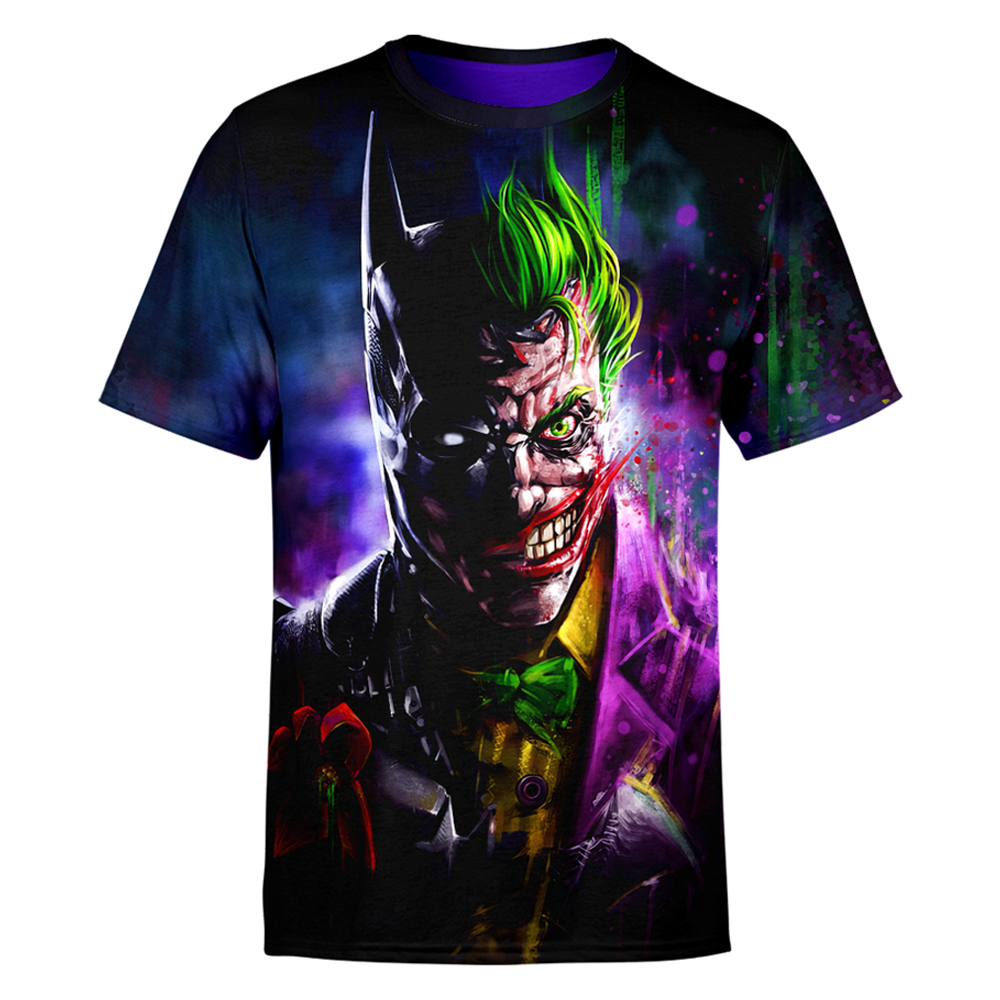 Batman and Joker  Half Face Shirt