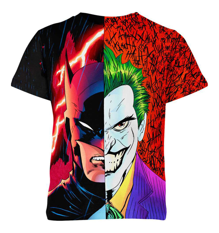 Batman and Joker Half Face Shirt