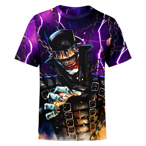 Batman and Joker Who Laughs Black Shirt